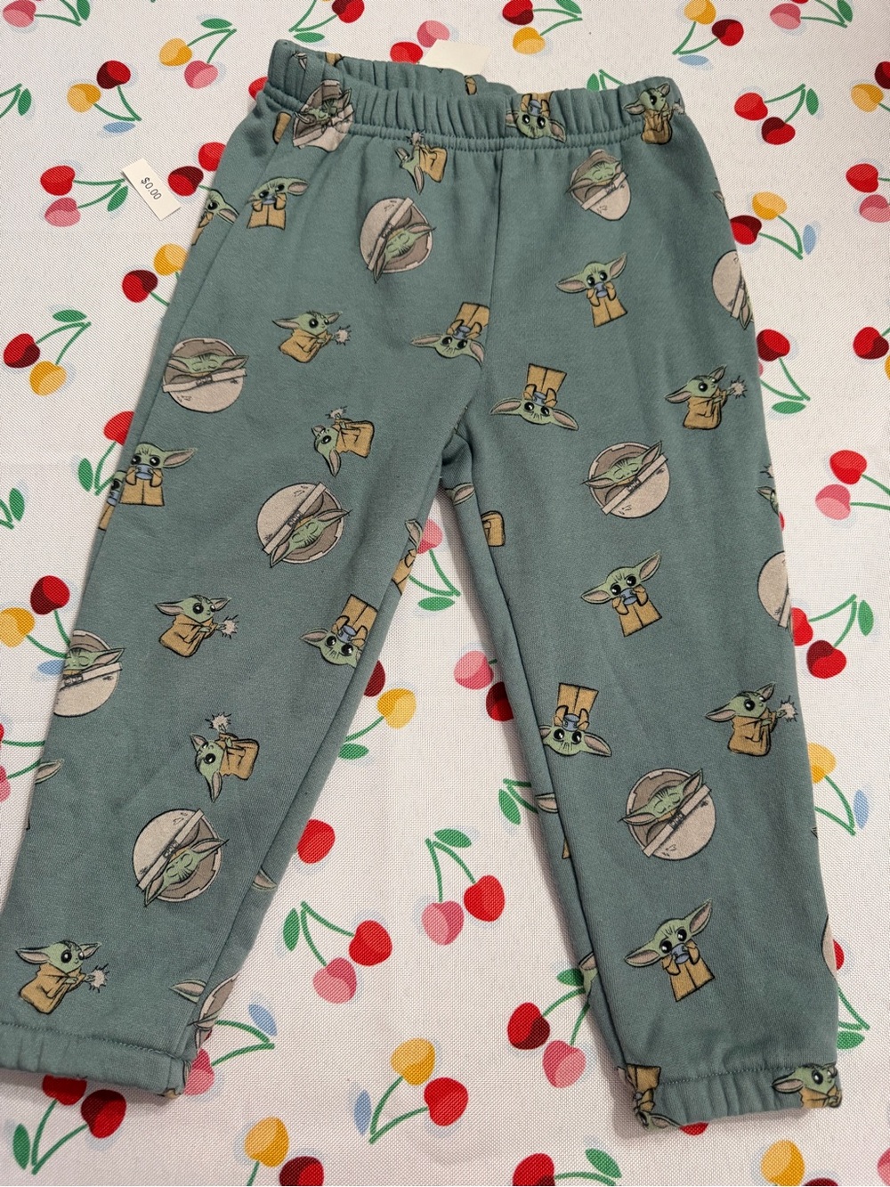 Kids Green Character-Print Pajama Bottoms